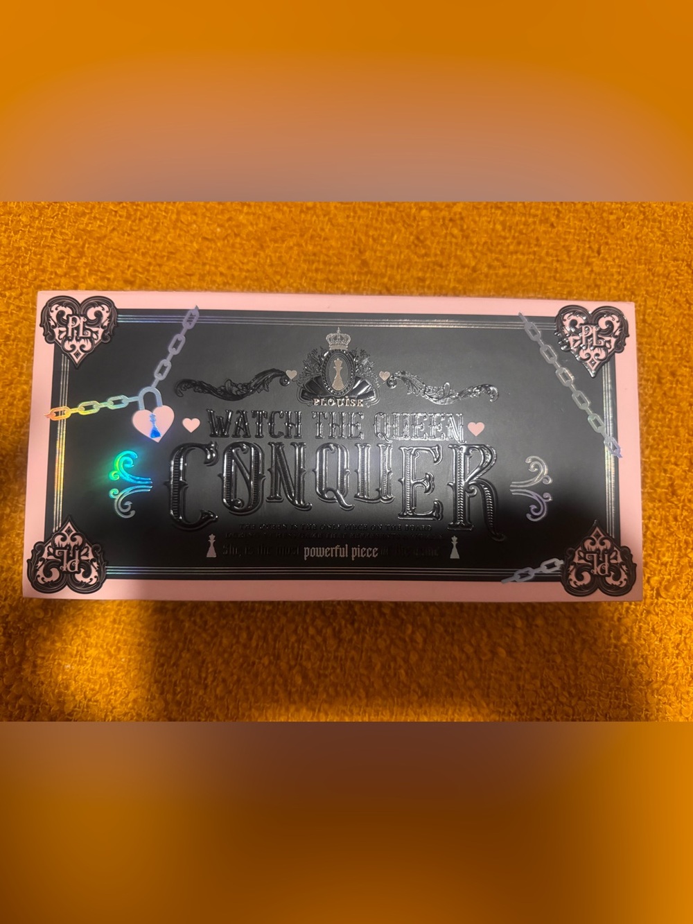 New P.Louise 'Watch the Queen Conquer' eyeshadow two palettes book chessboard